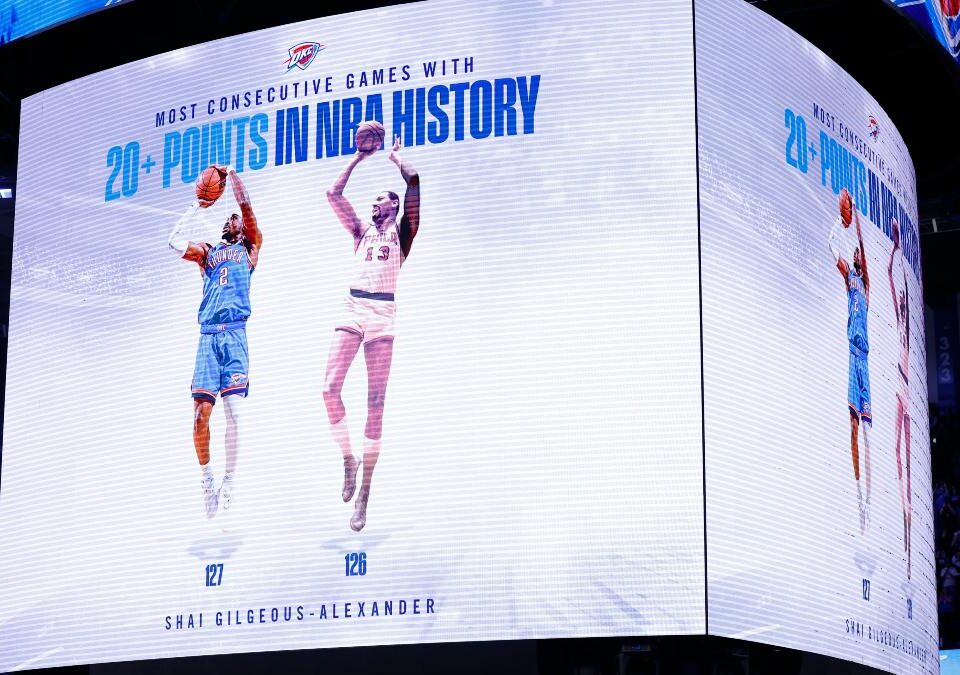 Shai bate a Wilt: 127 partidos seguidos de 20 puntos