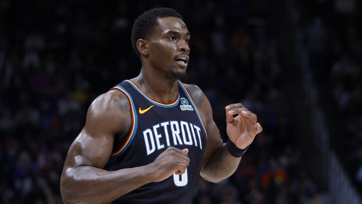 Jalen Duren, durante un partido con los Detroit Pistons.
