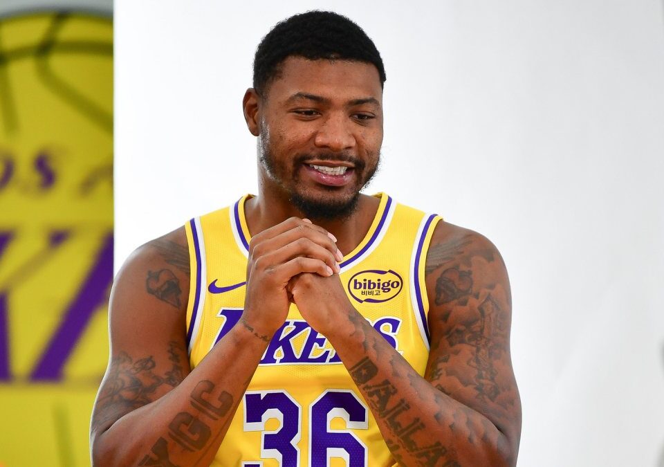 Marcus Smart, durante una entrevista como jugador de Los Angeles Lakers.